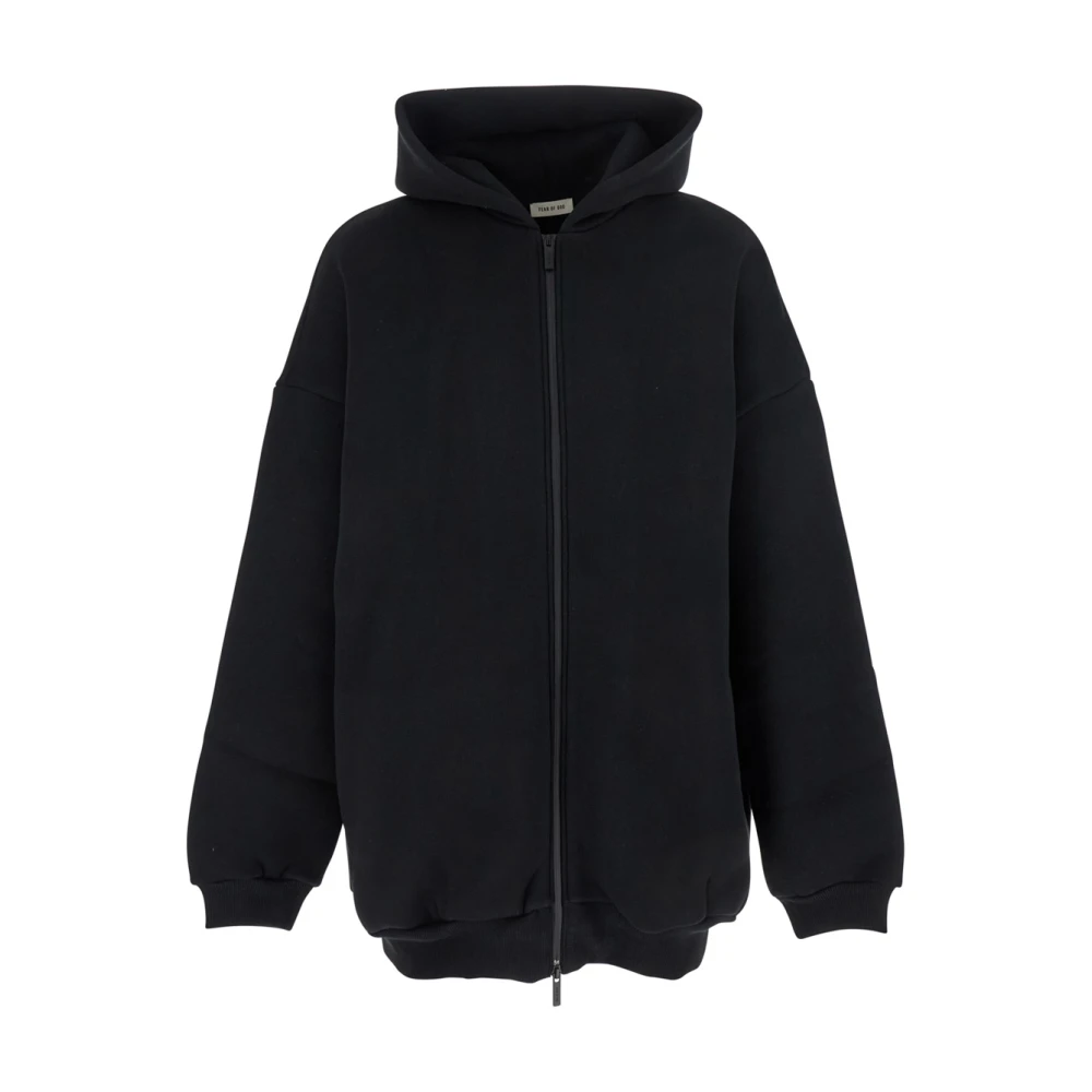 Fear Of God Men's Black Hooded Sweatshirt Cotton Blend Man
