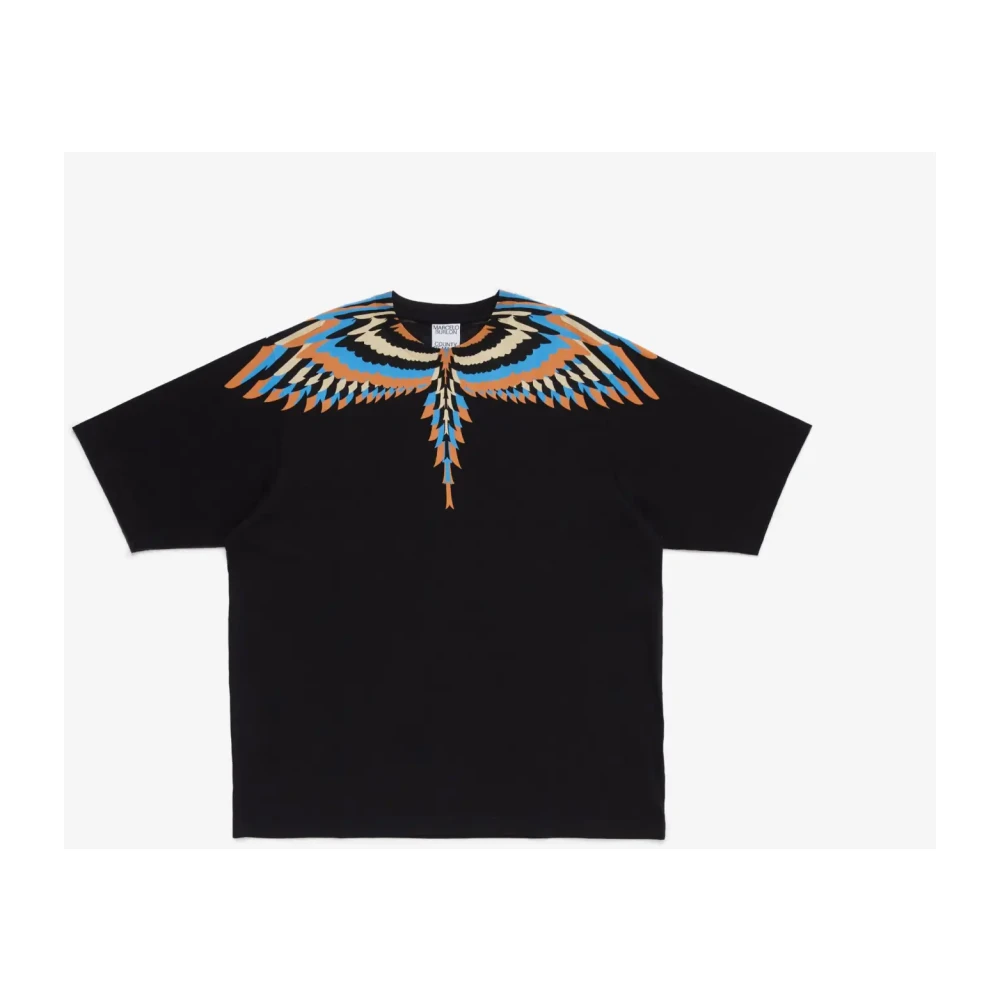 Marcelo Burlon Optical Wings Oversized Tee Zwart Zalm Black Heren