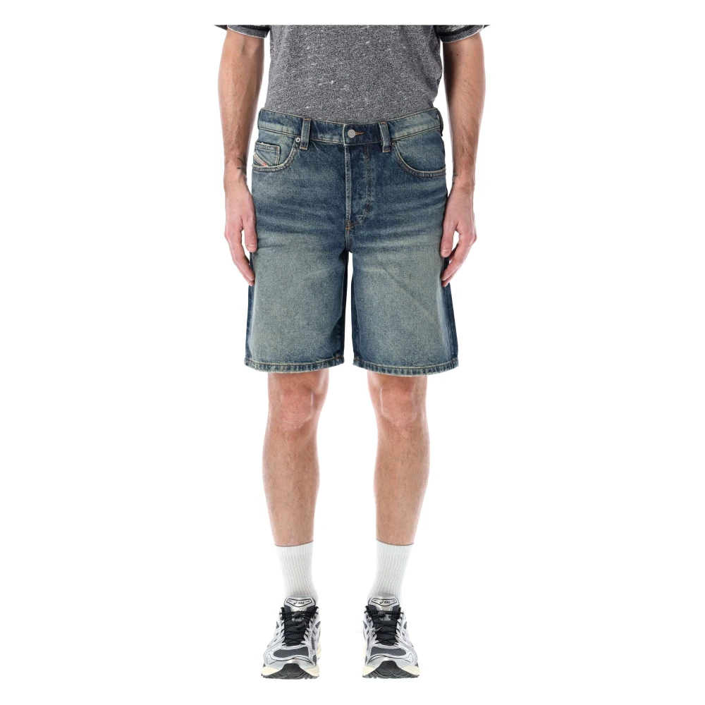 Diesel Blauwe Denim Regular Shorts Blue Heren