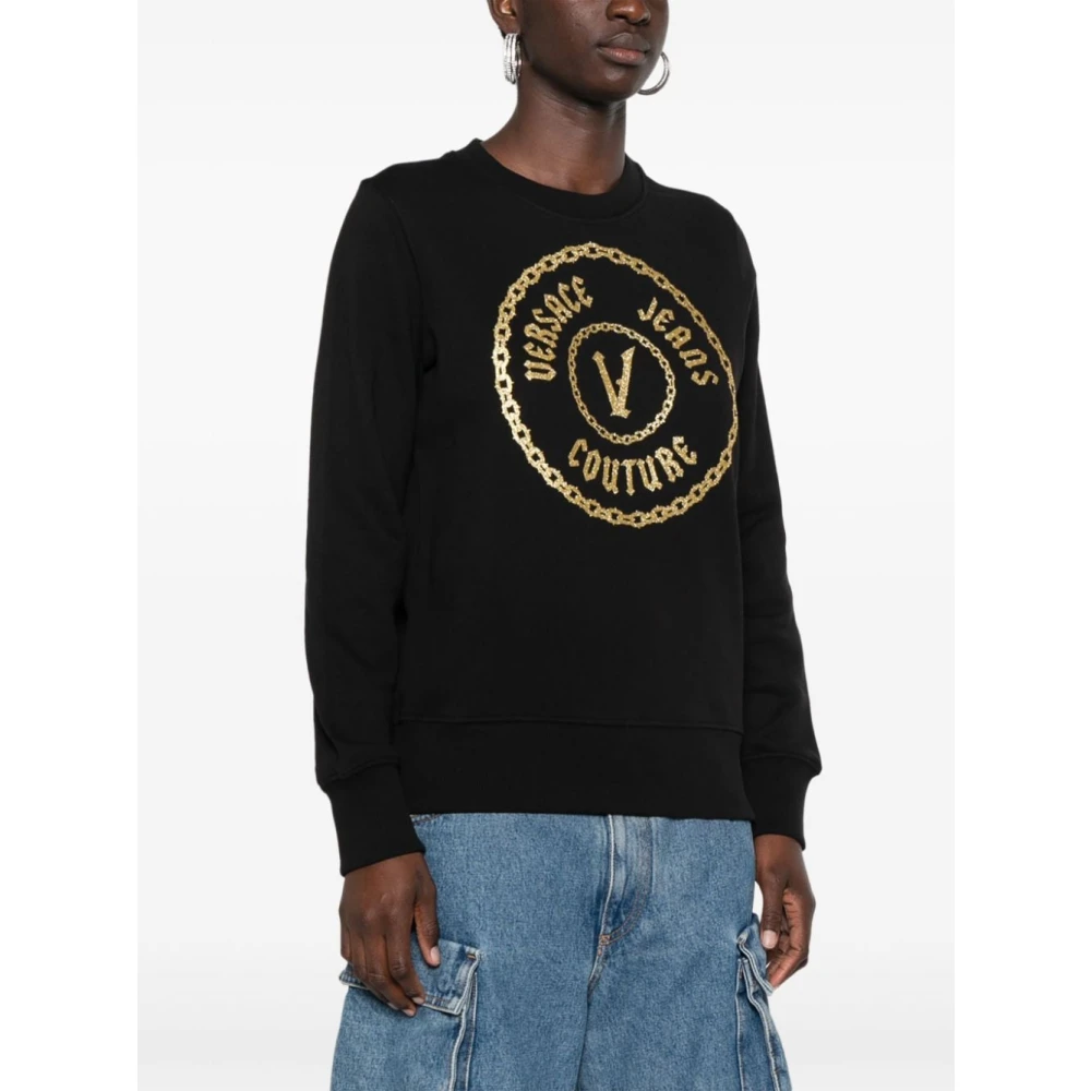 Versace Jeans Couture Zwarte Sweater Dameskleding Black Dames