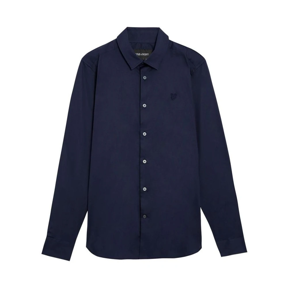 Lyle & Scott Men's Blue Casual Shirts, Xs, Cotton Long Sleeve Shirt