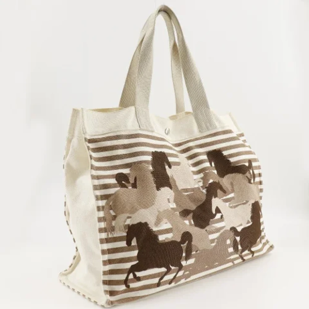 Hermès Vintage Pre-owned Canvas shoulder-bags Brown Dames