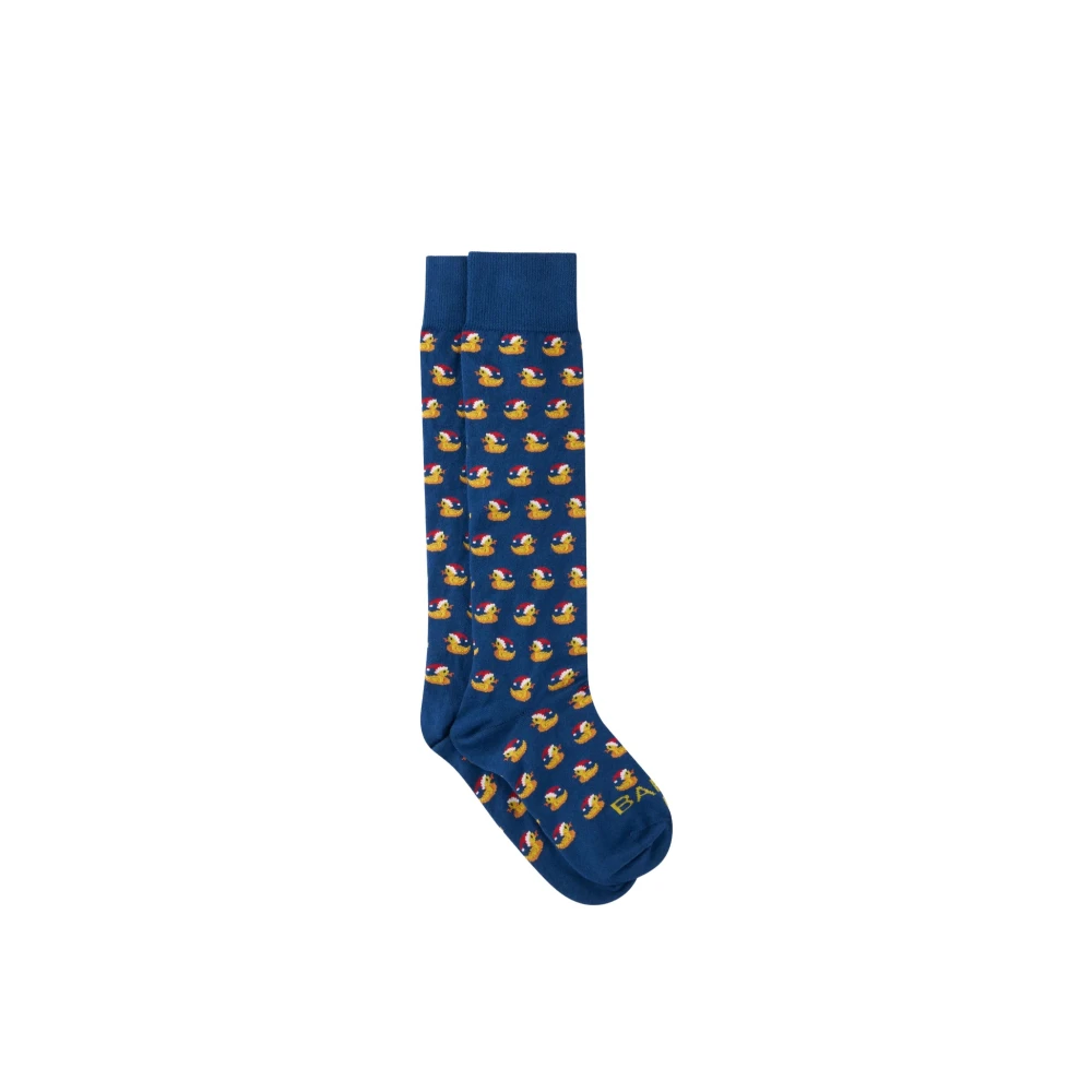 Saint Barth Eend Jacquard Kniekousen Blue Heren