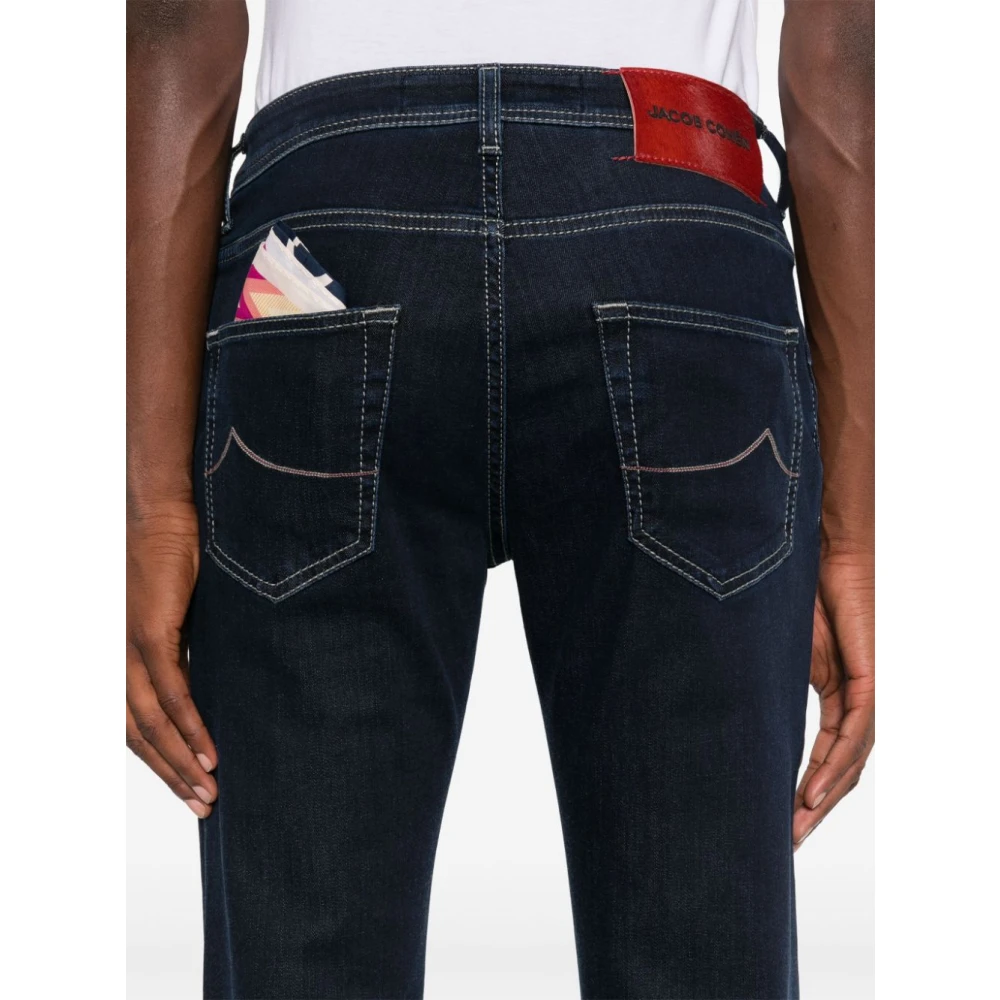 Jacob Cohën Blauwe Denim Jeans voor Mannen Blue Heren