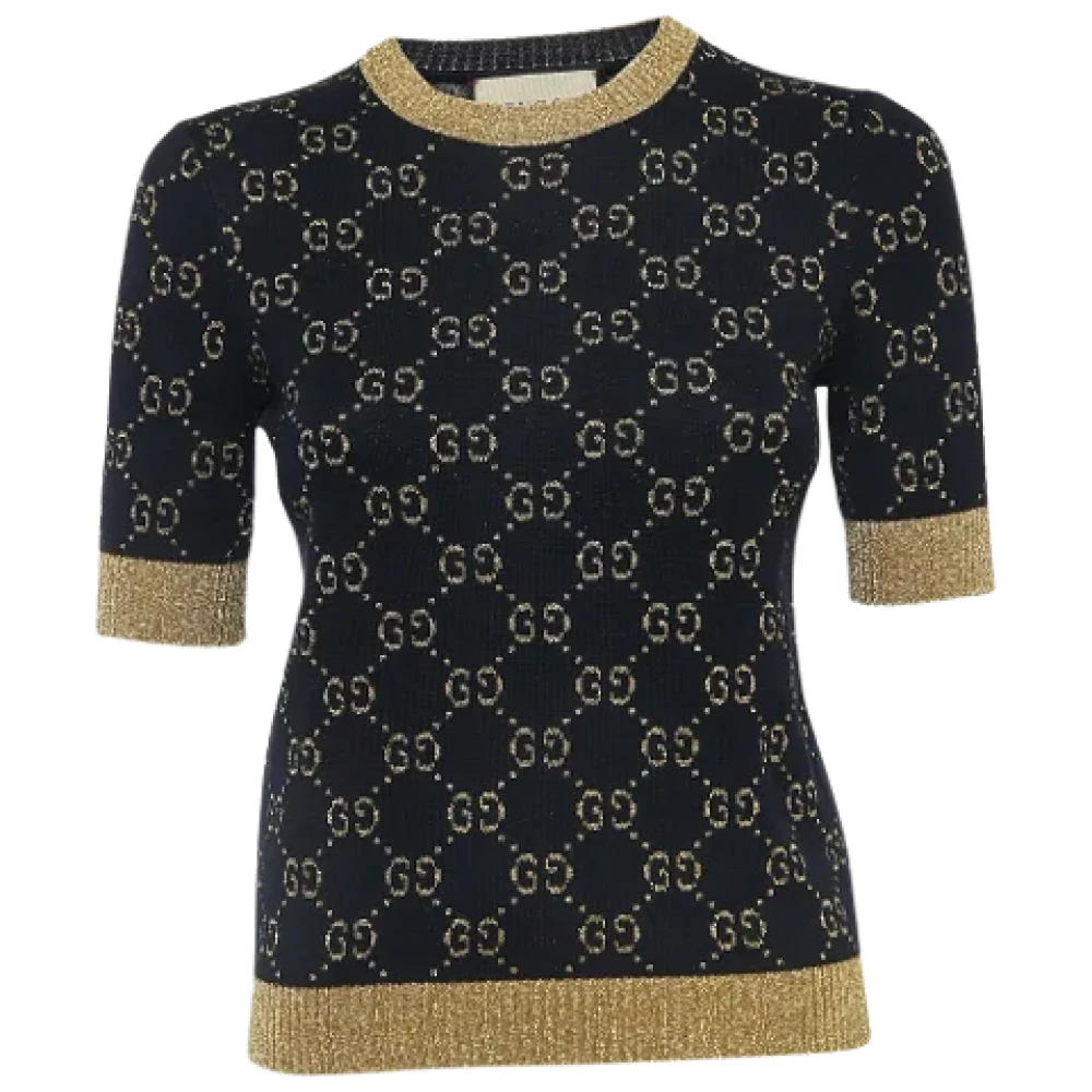 Gucci Vintage Pre-owned Knit tops Blue Dames