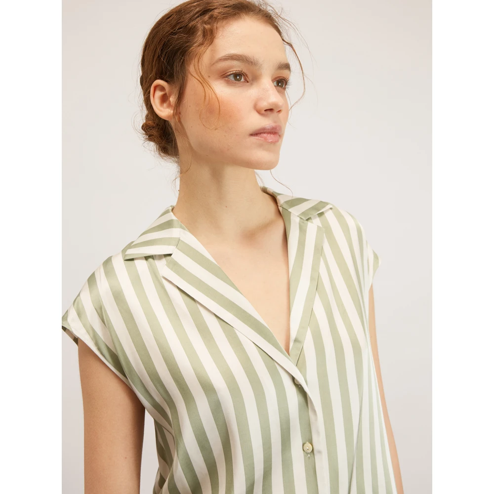 Motivi Gestreepte Kimono Blouse Multicolor Dames
