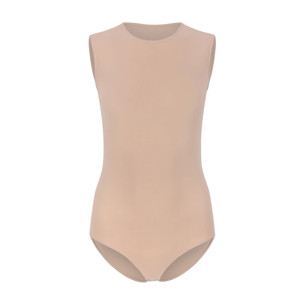 Maison Margiela , Full-Body, Female, Beige, S, Nude Sleeveless Bodysuit