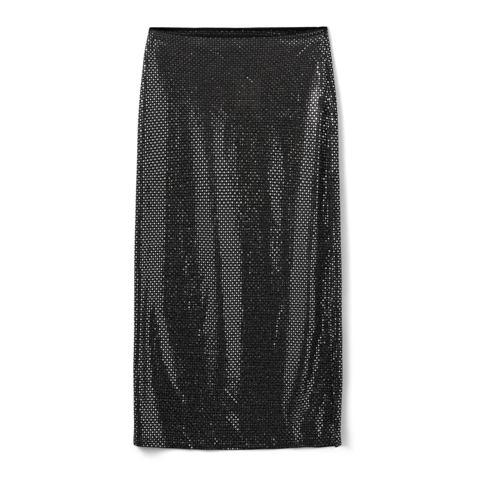 Sofie Schnoor Starlasw Zwart Zilver Maxi Rok Gray Dames