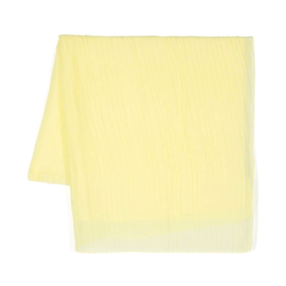 Liu Jo Gele Geplooide Chiffon Sjaal Yellow Dames