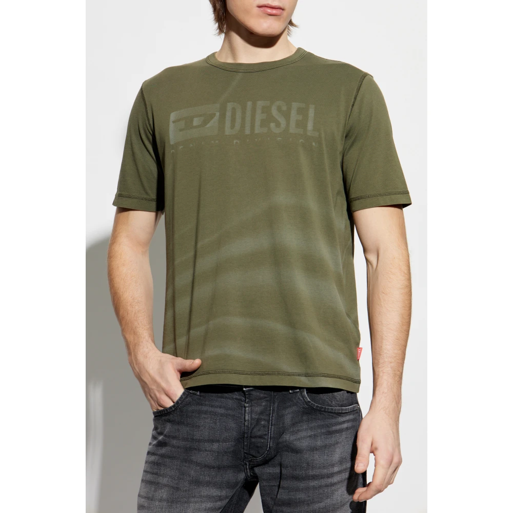 Diesel T-shirt T-Adjust-R13 Green Heren