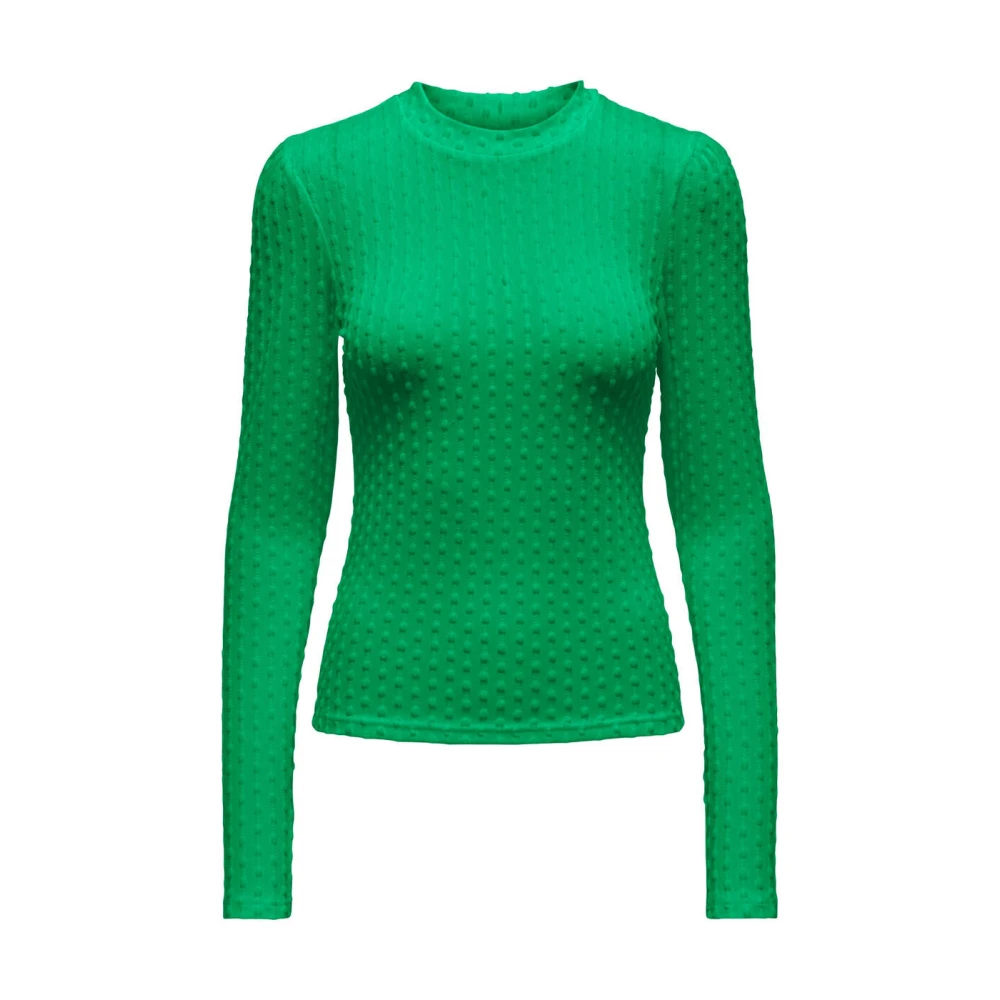 Only L S Puff Top Green Dames