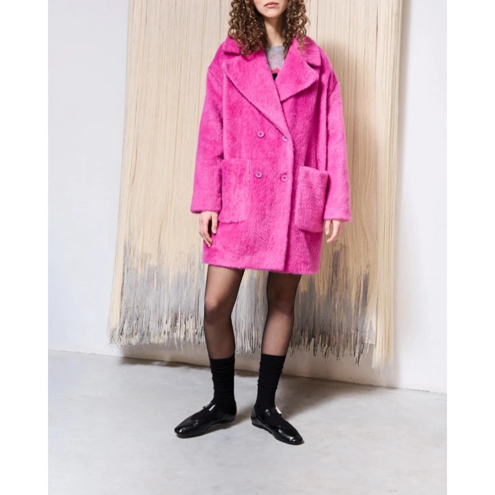 Kaos Eivormige Jas Model Qijle004 Pink Dames