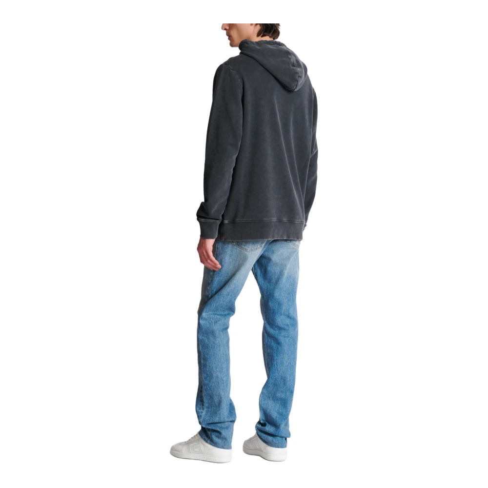Balmain Vintage geborduurde hoodie Gray Heren