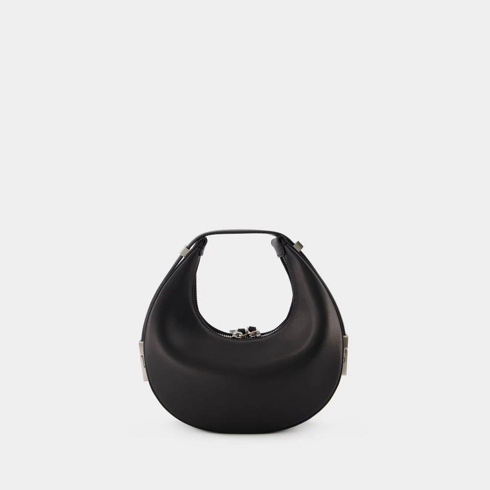 Osoi Mini Halvemaan Handtas Zwart Leer Black Dames