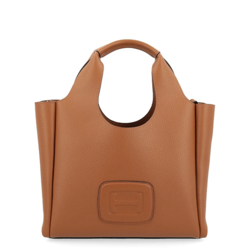 Hogan Geëtste Winkel Tas Klein Brown Dames