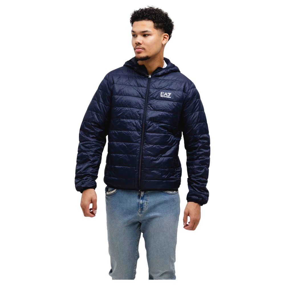 Emporio Armani Stijlvolle Donkerblauwe Herenjas Blue Heren