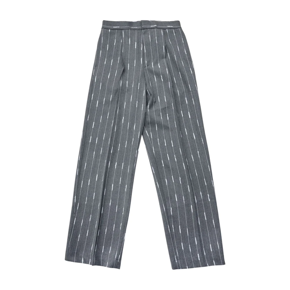 Bonsai Losse Gestreepte Grijze Broek Gray Heren