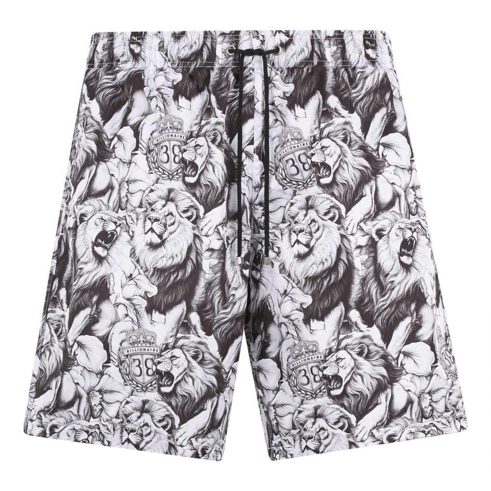 Billionaire Mannelijk Wit Badmode Heren, 2XL, Polyester, Zwemshorts