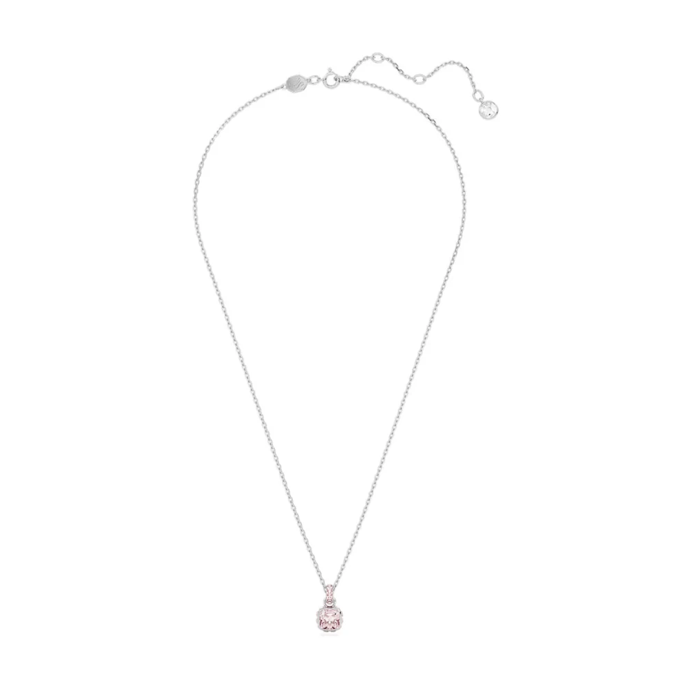 Swarovski , Necklaces, Female, Gray, One Size, Birthstone Pendant Cushion Cut