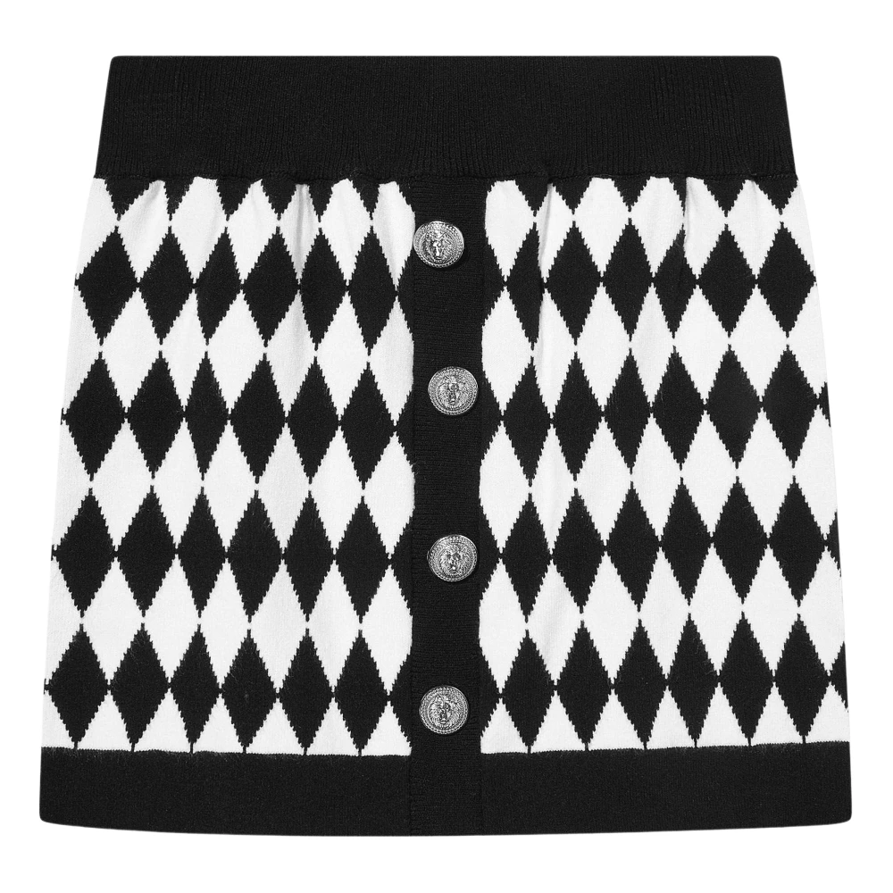 Balmain Girls Black Skirts,, Knitted Skirt In Size 6 Y