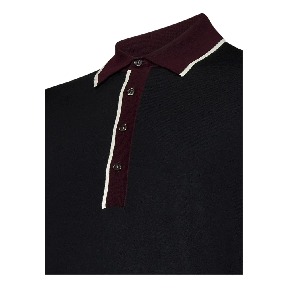 Low Brand Zwarte Polo T-shirts en Polos Black Heren
