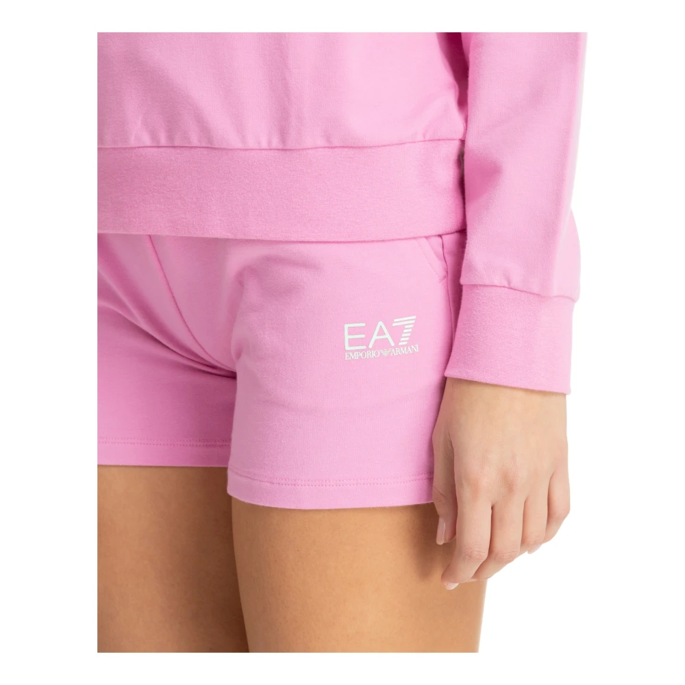 Emporio Armani EA7 Dames Trainingsset met Logo en Zakken Pink Dames