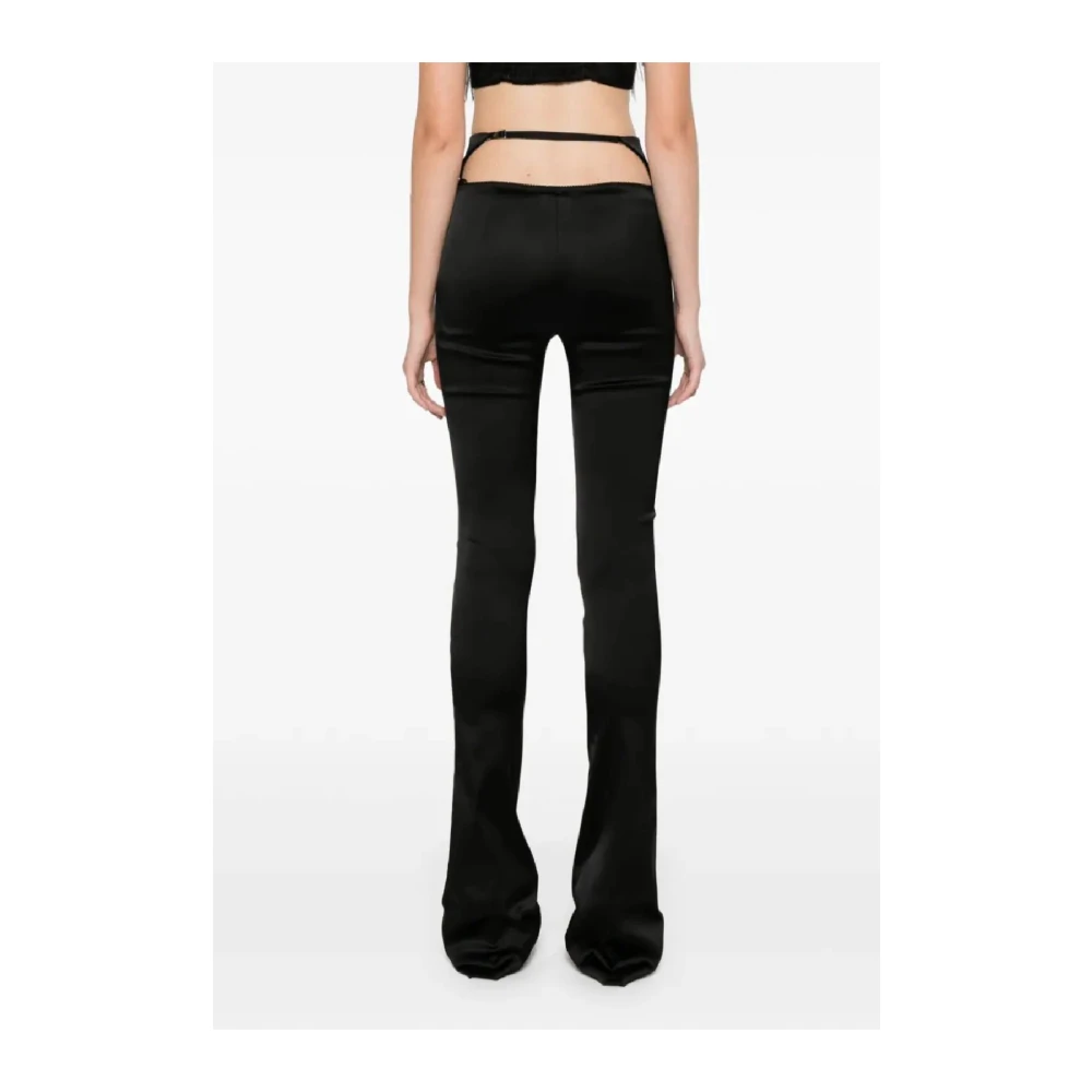 The Attico Zwarte Lange Broek voor Vrouwen Black Dames