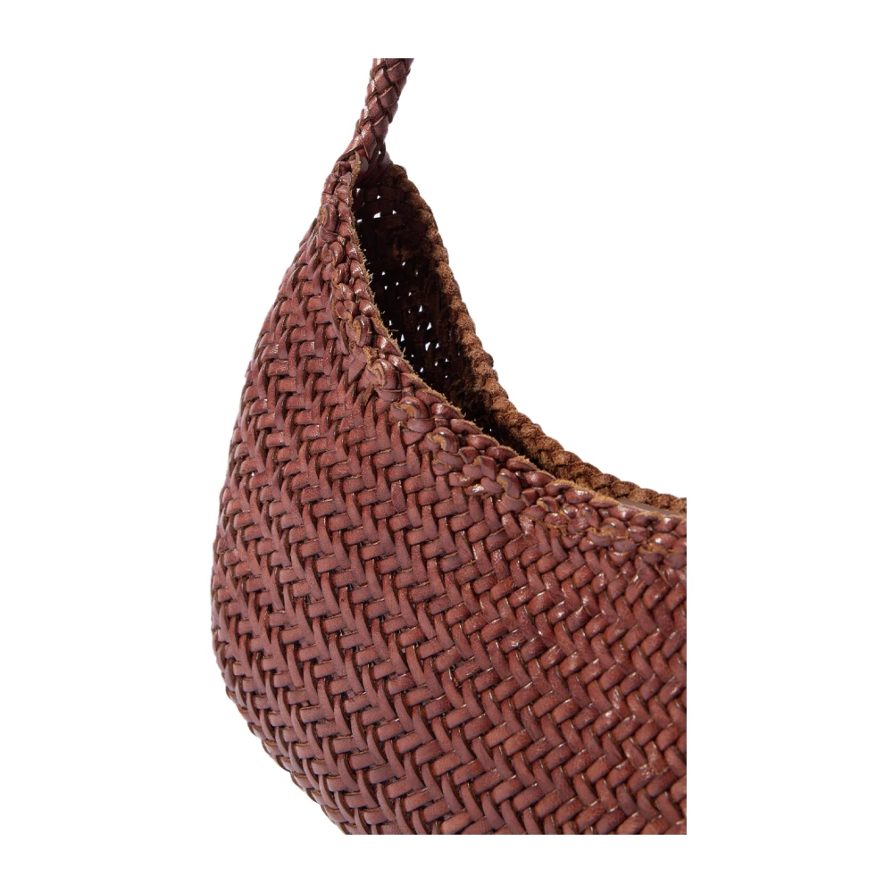 Dragon Diffusion Bruine Leren Schoudertas Brown Dames