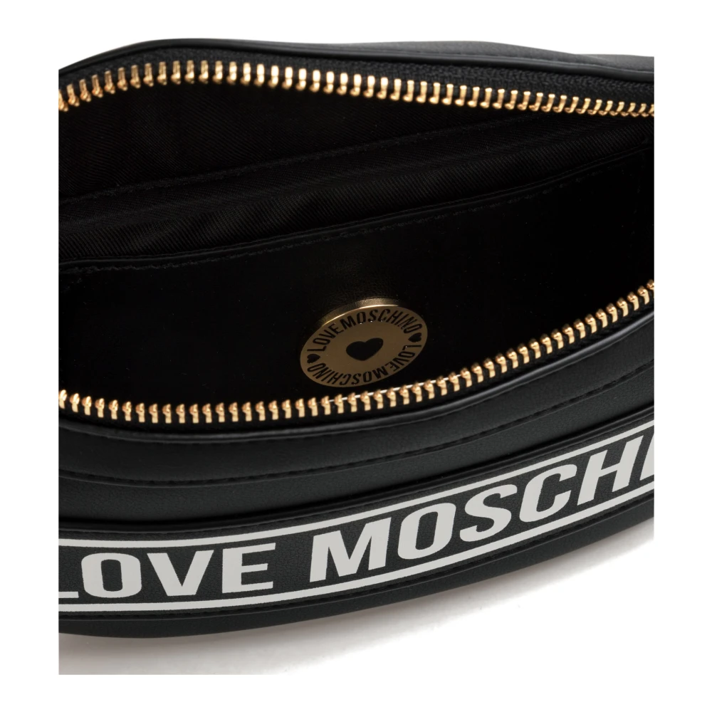 Love Moschino Riemtas met Verstelbare Band Sluiting: rits Patroon: effen Details: logo binnenzakken Hoogte: 11 0 cm Breedte: 30 5 cm Diepte: 7 0 cm Black Dames