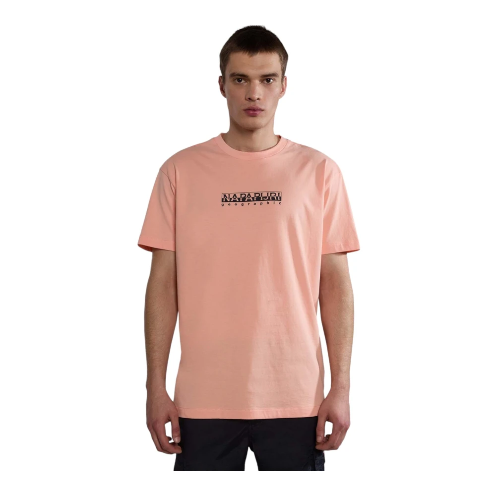 Napapijri Korte Mouw T-shirt Pink Heren
