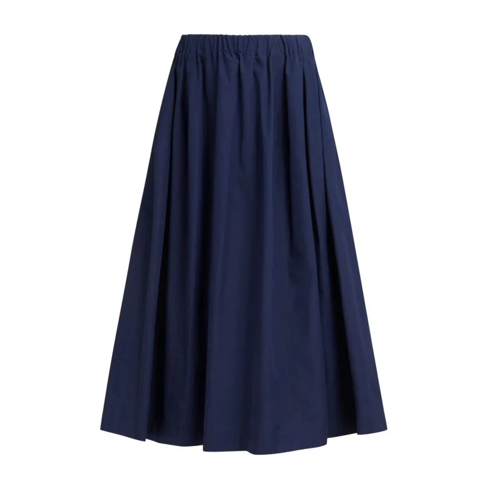 Marni Navy Blue Katoenen Midi Rok Blue Dames