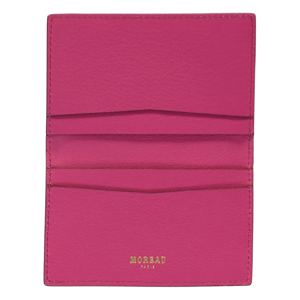 Moreau Paris Logo Detail Leren Kaarthouder Pink Dames