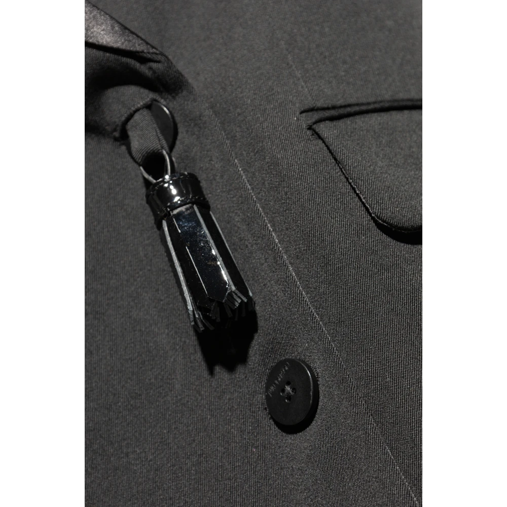 JW Anderson Blazer met satijnen kraag Black Dames