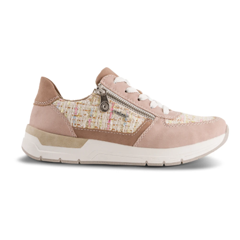 Rieker Casual Tweed Sneaker voor Vrouwen Dames Schoenen Roze