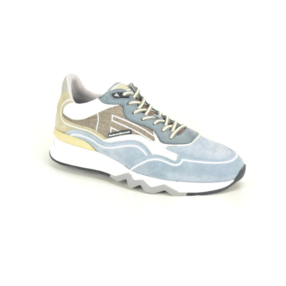 Floris van Bommel JeansBlauw+Taupe Runner N. Heren Schoenen Veelkleurig Multicolor