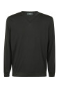 pull-en-laine-bleu-col-v