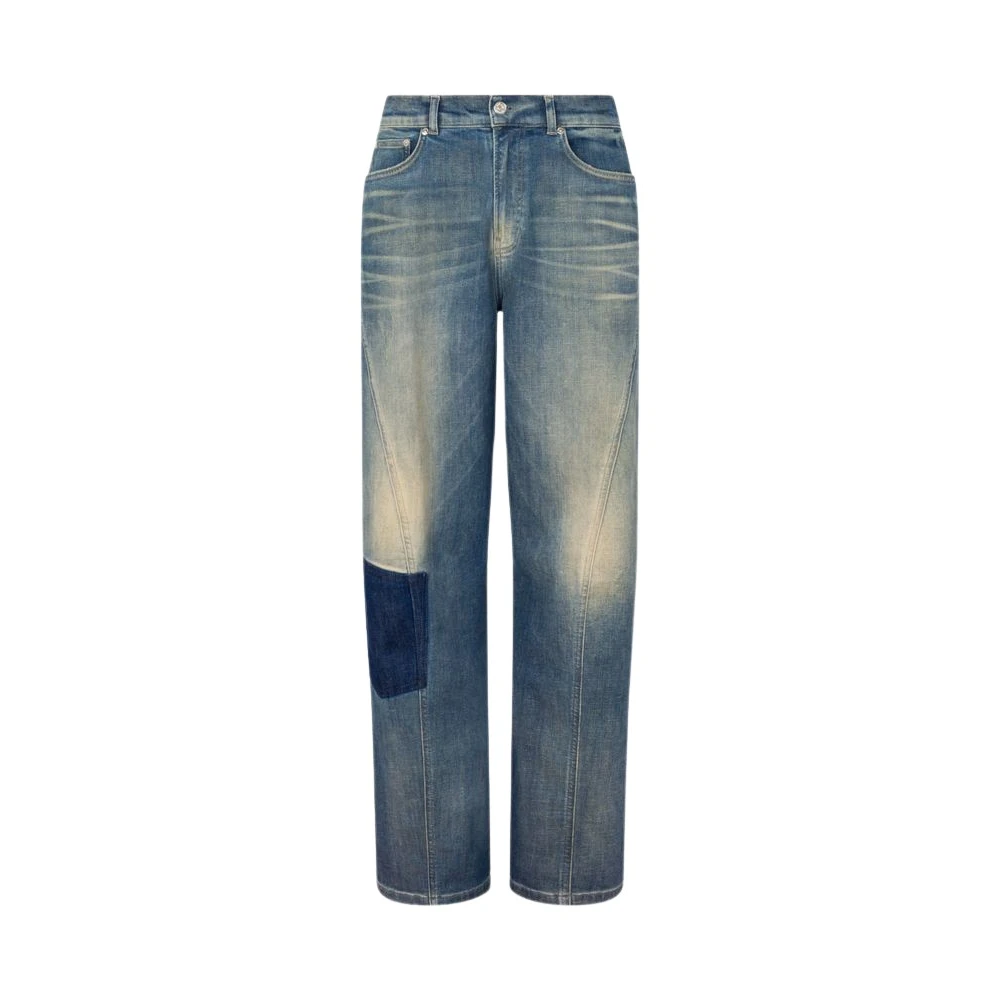 Moschino Women's Blue Five-Pocket Cotton Denim Pants