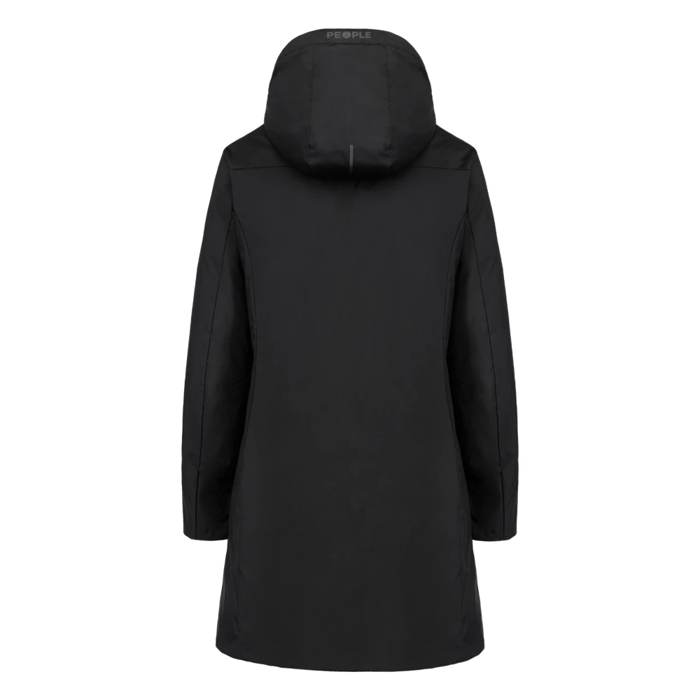 People of Shibuya Lange Parka met Afneembare Capuchon Black Dames
