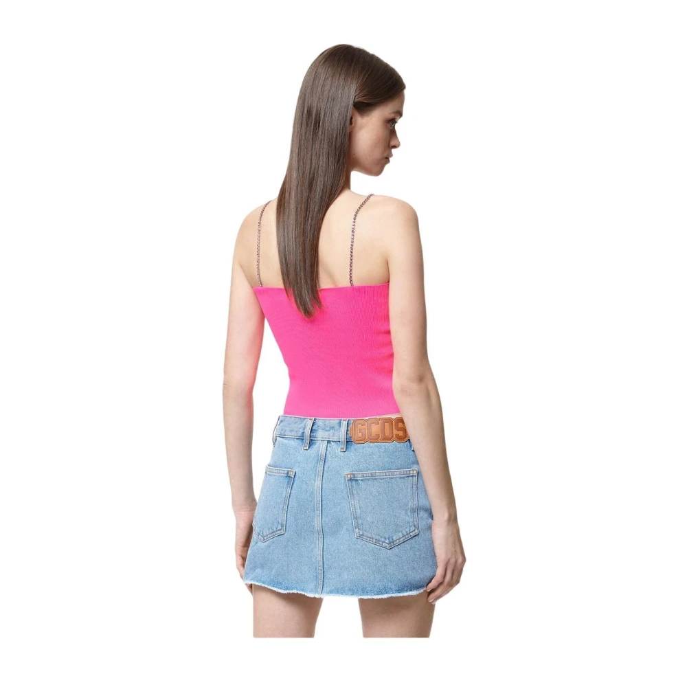 Gcds Stijlvolle Tank Tops Collectie Pink Dames