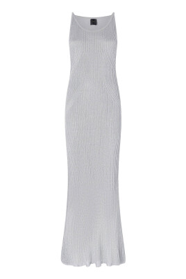 grey-metallic-ribbed-sleeveless-dress