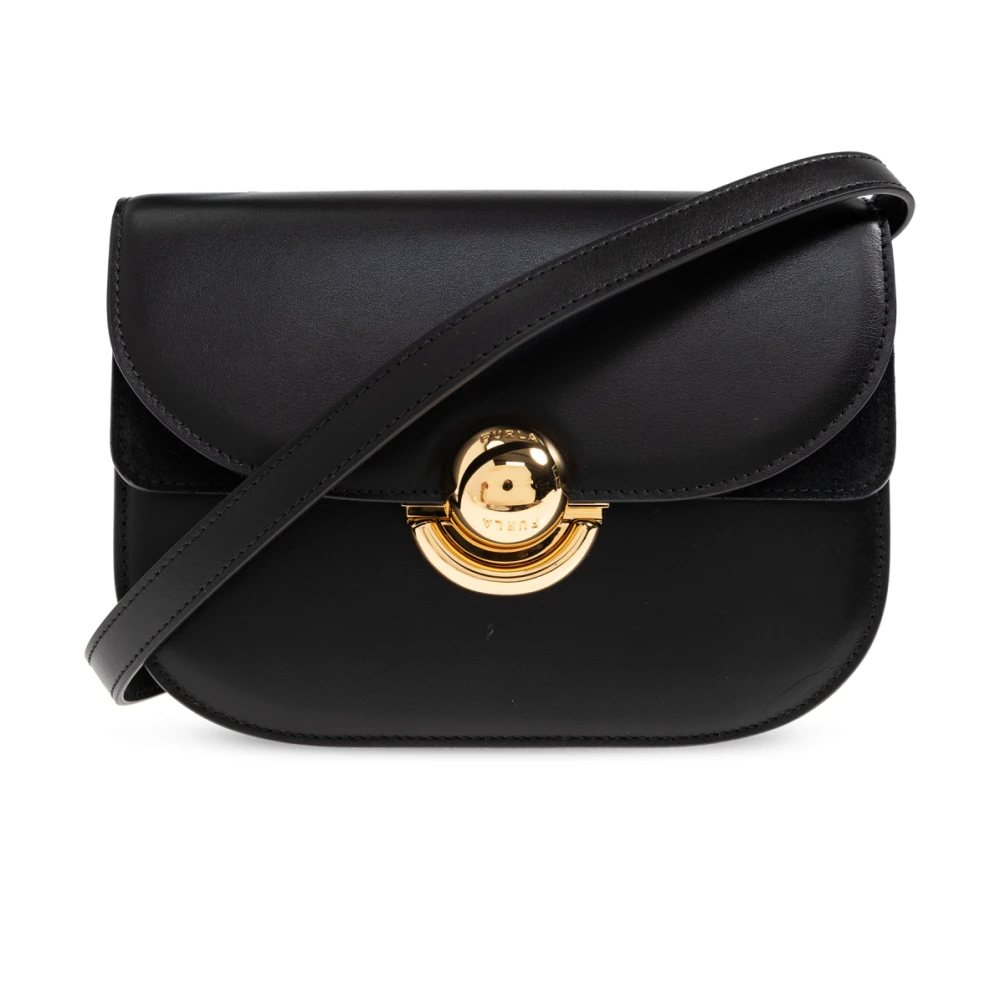 Furla Vrouw Zwart Tassen Dames, One Size, Leer, Schoudertas Sfera Mini