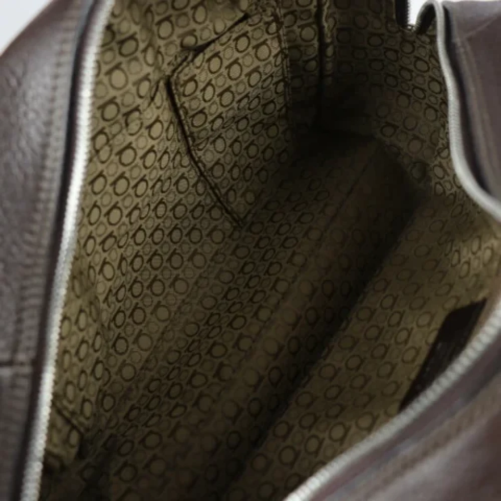 Salvatore Ferragamo Pre-owned Fabric handbags Brown Dames