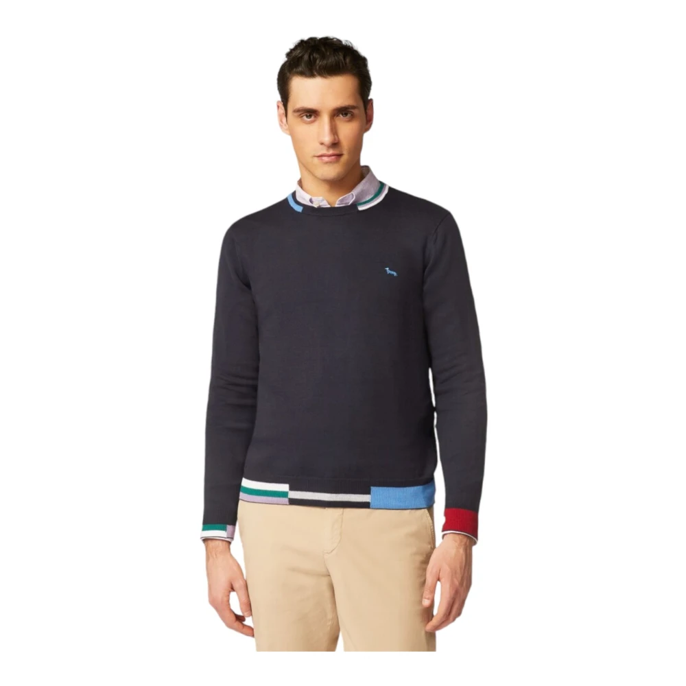 Harmont & Blaine Men's Gray Round-Neck Knitwear