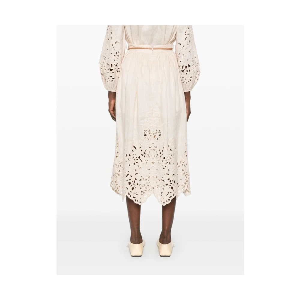 Zimmermann Beige Linnen Rok Beige Dames