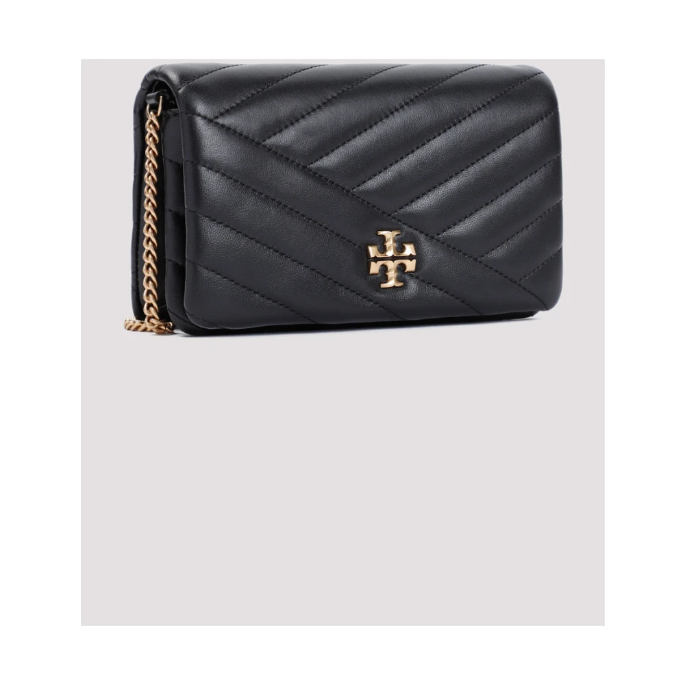 TORY BURCH Chevron Chain Wallet Black Dames