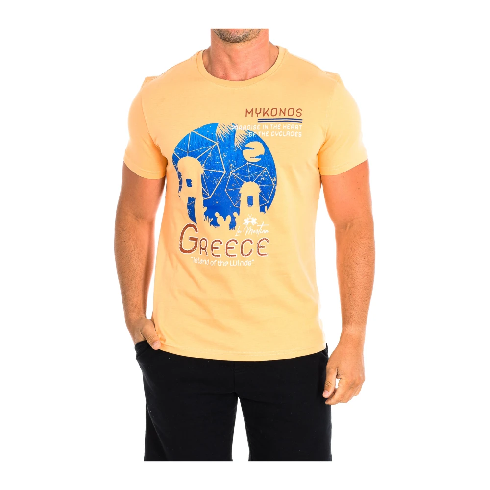 La Martina Men's Orange Short Sleeve T-Shirt - T-Shirts - Xl - Tops