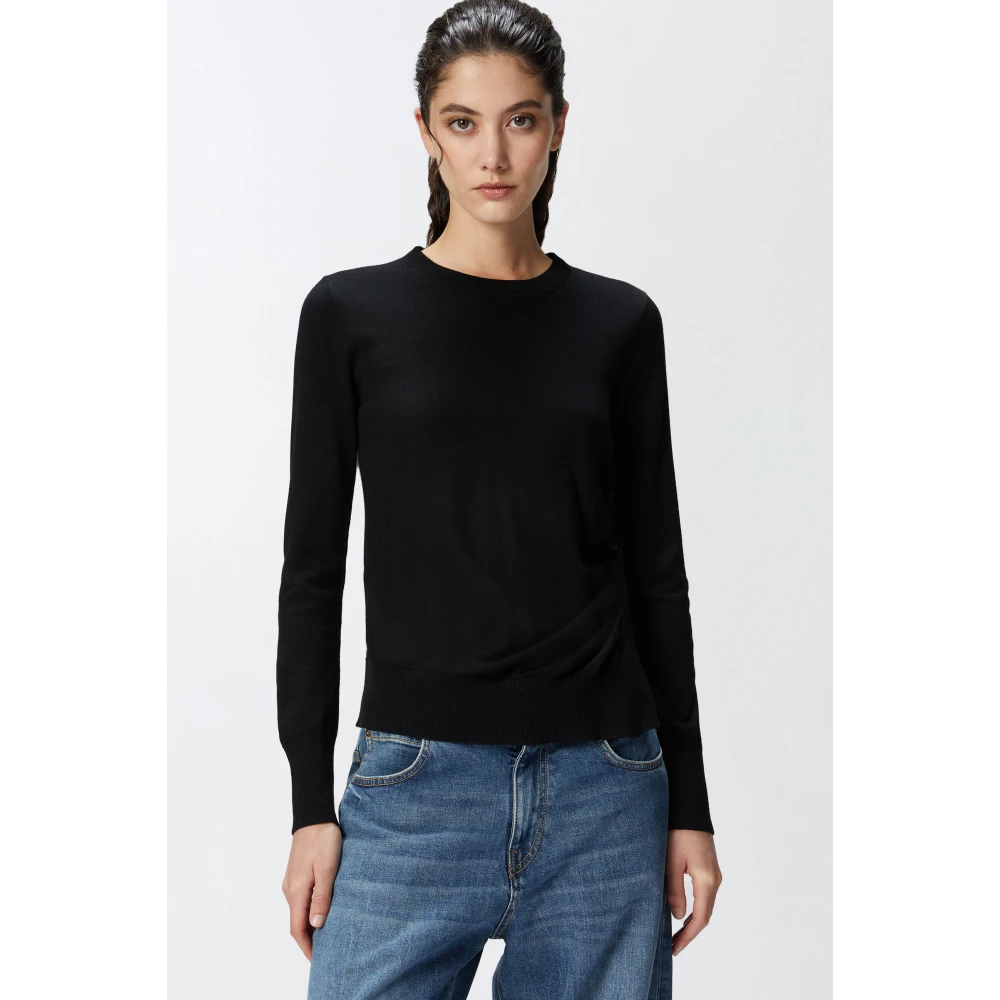 pinko Gebreide trui met knoopsluiting Black Dames