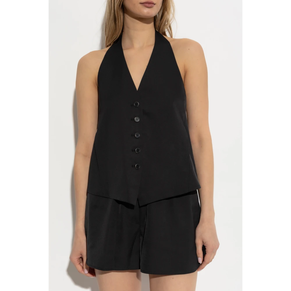 Helmut Lang Rugloos vest Black Dames