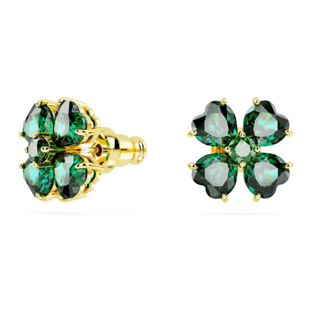Swarovski Women's Green Earrings Lucky Clover Idyllia 5666236