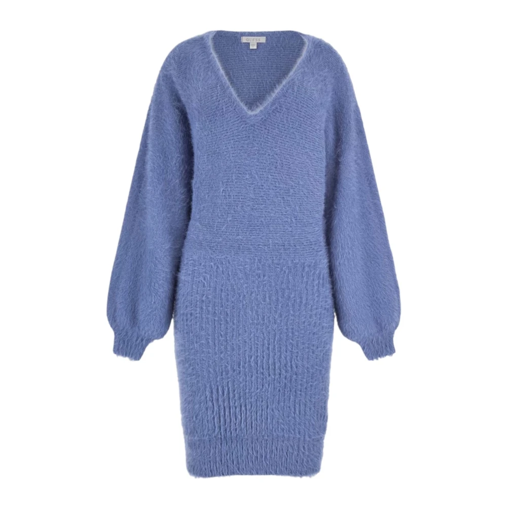 Guess Elegante Midi Jurk Blue Dames